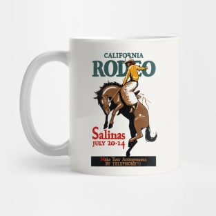 California Rodeo Salinas USA 1930s Vintage Poster Mug